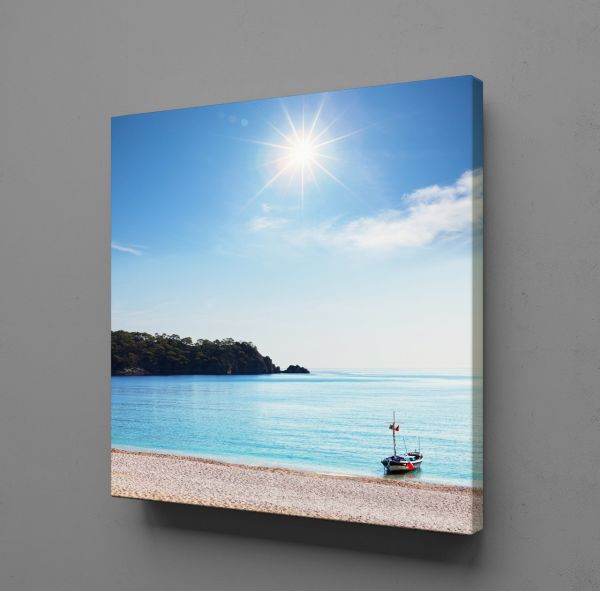 SAHİLDEKİ GÜNEŞİN DOĞUŞU KANVAS TABLO