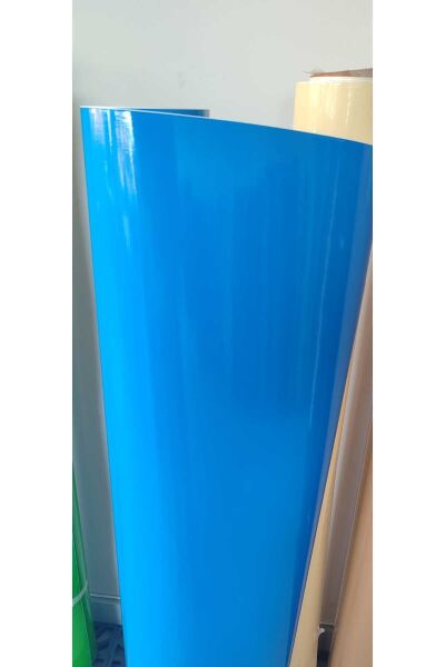 Genel Amaçlı Parlak Mavi Kaplama Folyosu Kendinden Yapışkanlı 61x100