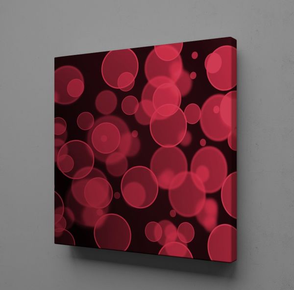 KIRMIZI DAİRELER KANVAS TABLO