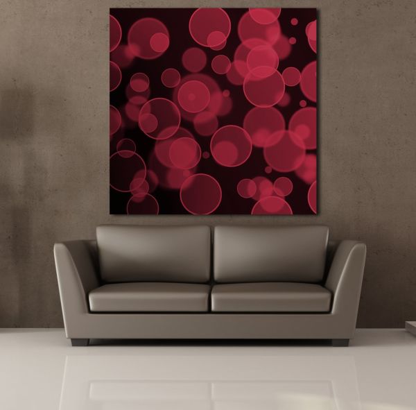 KIRMIZI DAİRELER KANVAS TABLO