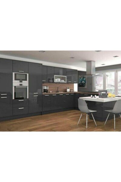 Parlak Antrasit Gri Kendinden Yapışkanlı Kaplama Folyosu