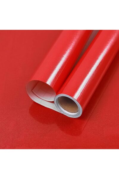 Kendinden Yapışkanlı Parlak Kırmızı Mutfak Dolap Ve Mobilya Kaplama Folyosu  61 X 100