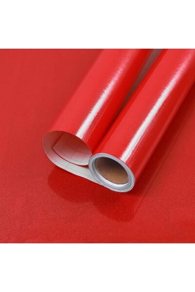 Kendinden Yapışkanlı Parlak Kırmızı Mutfak Dolap Ve Mobilya Kaplama Folyosu  61 X 100