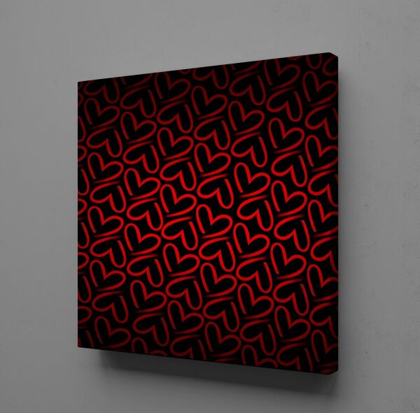 KIRMIZI KALP KANVAS TABLO