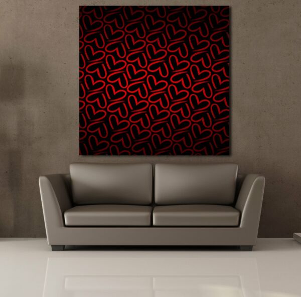 KIRMIZI KALP KANVAS TABLO