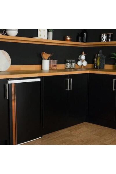 Mat Siyah Mobilya Dolap Kaplama Folyosu 61x100