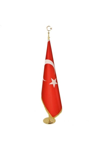 Türk Makam Bayrağı (Kenarları Saçaklı)