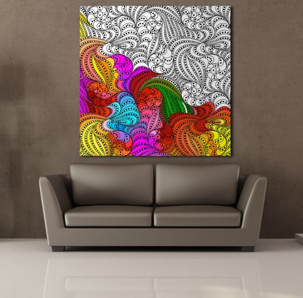 RENGARENK TEMALI KANVAS TABLO