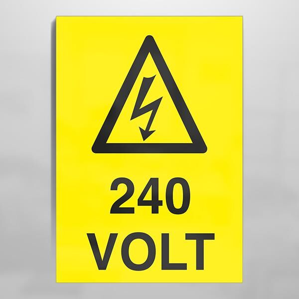 240 Volt Uyarı Levhası