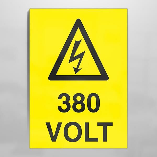 380 Volt Uyarı Levhası