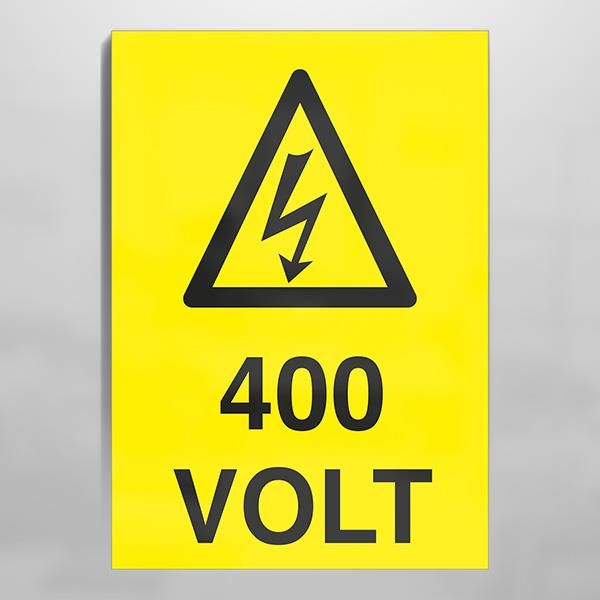 400 Volt Uyarı Levhası
