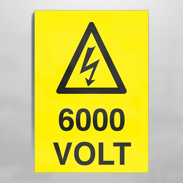 600 Volt Uyarı Levhası