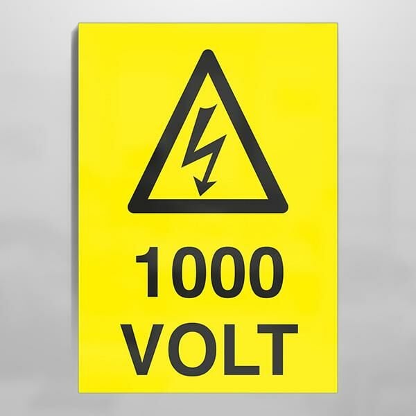 1000 Volt Uyarı Levhası