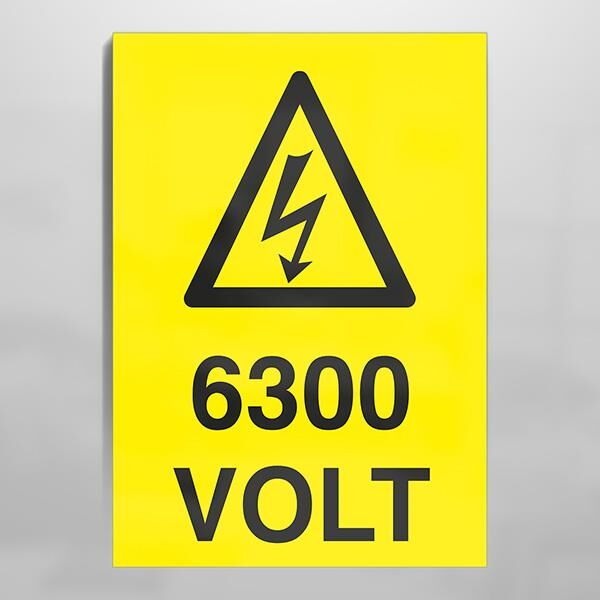 6300 Volt Uyarı Levhası