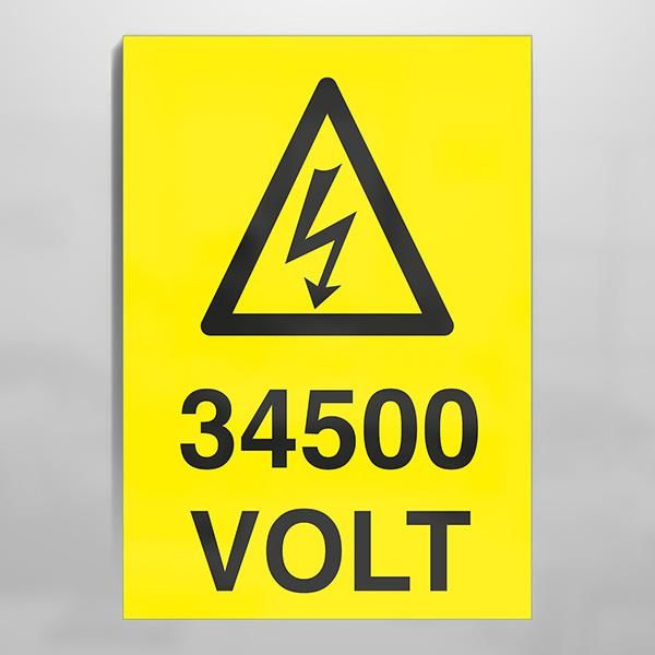 34500 Volt Uyarı Levhası