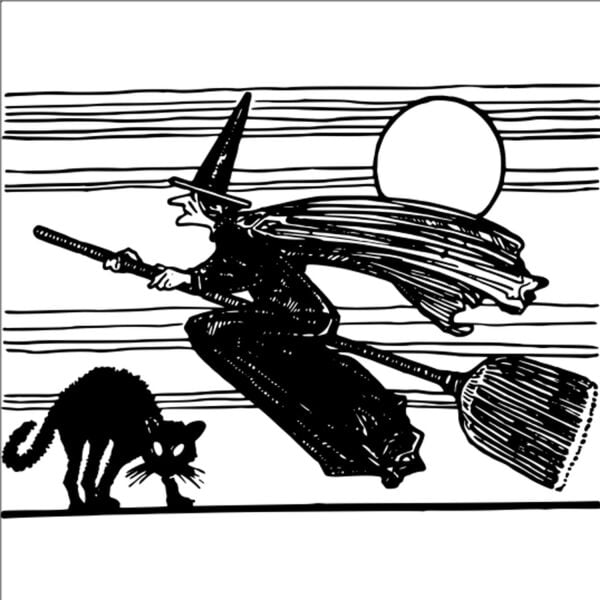 SÜPÜRGELİ CADI FOLYO STİCKER