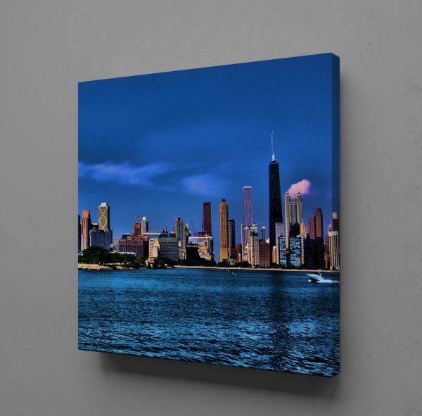 YÜKSEK BİNALAR VE DENİZ KANVAS TABLO