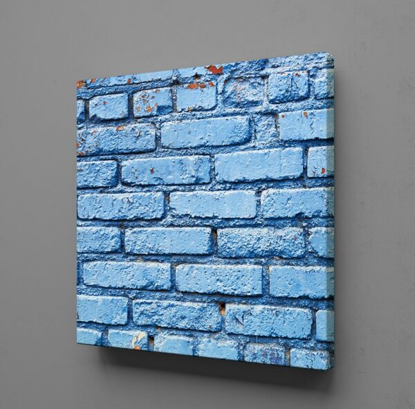 MAVİ DUVAR TAŞLARI KANVAS TABLO