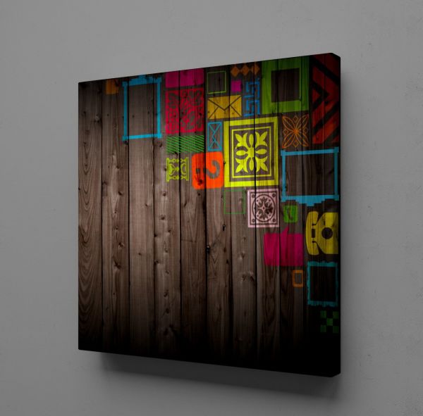 RENKLİ ŞEKİLLER KANVAS TABLO