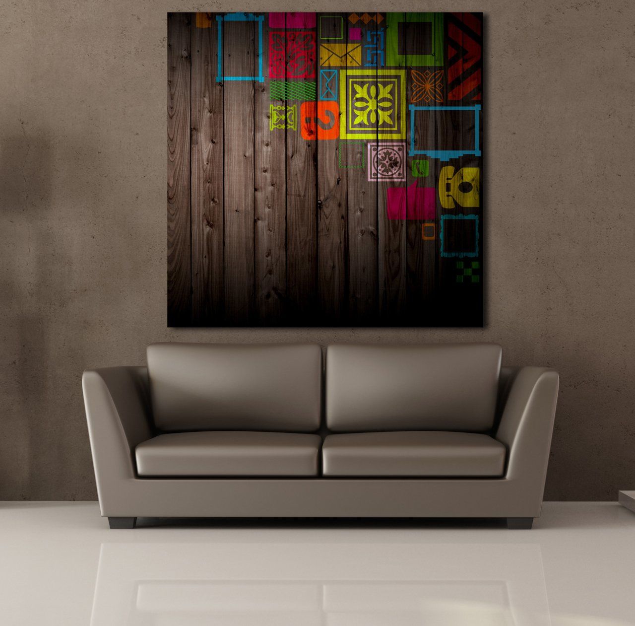 RENKLİ ŞEKİLLER KANVAS TABLO