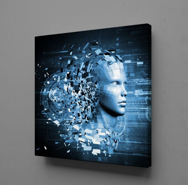 MAVİ ROBOT KANVAS TABLO