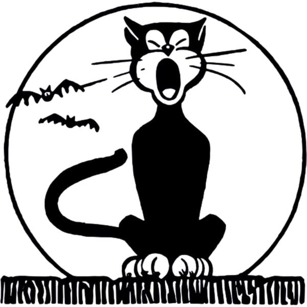 SİYAH KEDİ FOLYO STİCKER