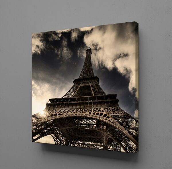 GRİ GÖKYÜZÜ VE EYFEL KULESİ KANVAS TABLO