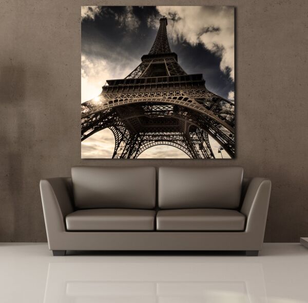 GRİ GÖKYÜZÜ VE EYFEL KULESİ KANVAS TABLO