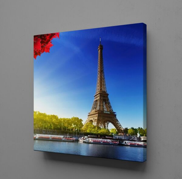 MAVİ GÖKYÜZÜNDE EYFEL KULESİ KANVAS TABLO