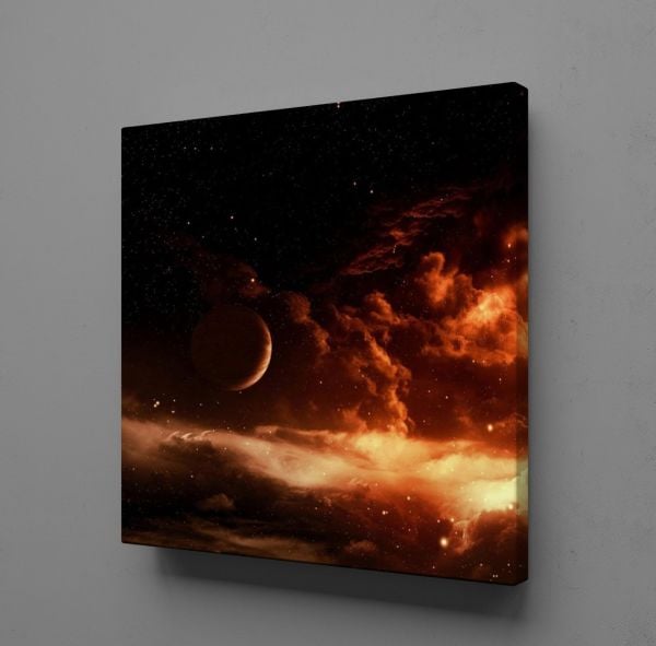 UZAYDAKİ GEZEGENLER TEMALI KANVAS TABLO