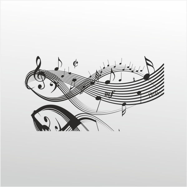 Folyo Sticker Müzik Notaları