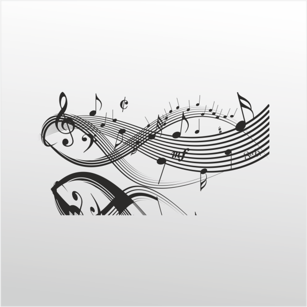 Folyo Sticker Müzik Notaları