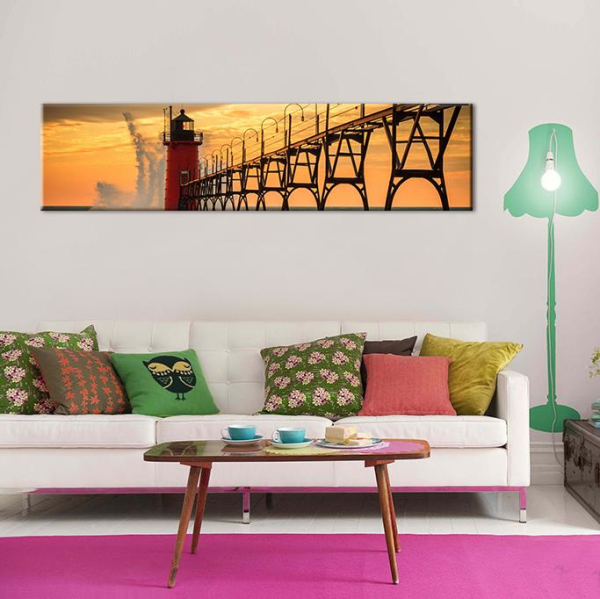Deniz Feneri İskele Kanvas Tablo