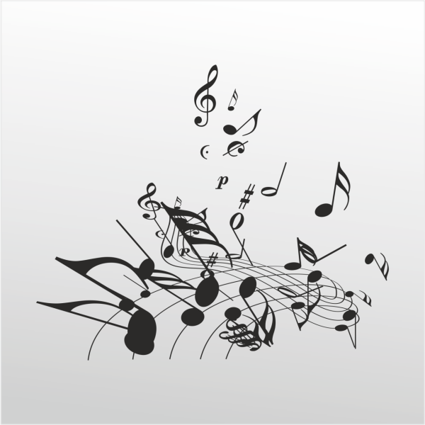 Folyo Sticker Müzik Notaları