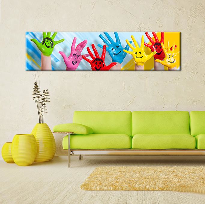 Rengarenk Eller Kanvas Tablo