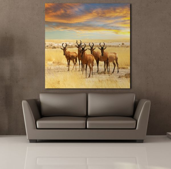 GEYİKLER KANVAS TABLO