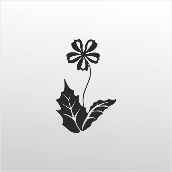 Folyo Sticker Yapraklı Çiçek