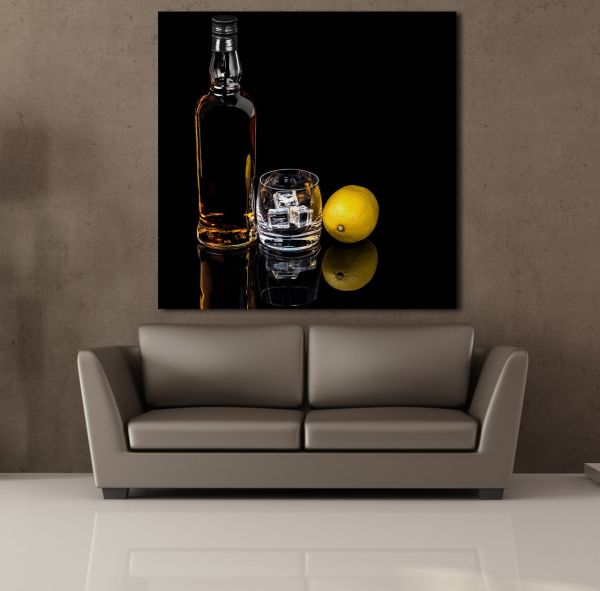 ŞİŞEDEKİ ALKOL KANVAS TABLO