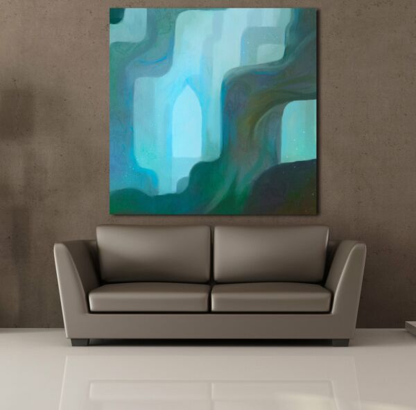 MAVİ TONLARI KANVAS TABLO