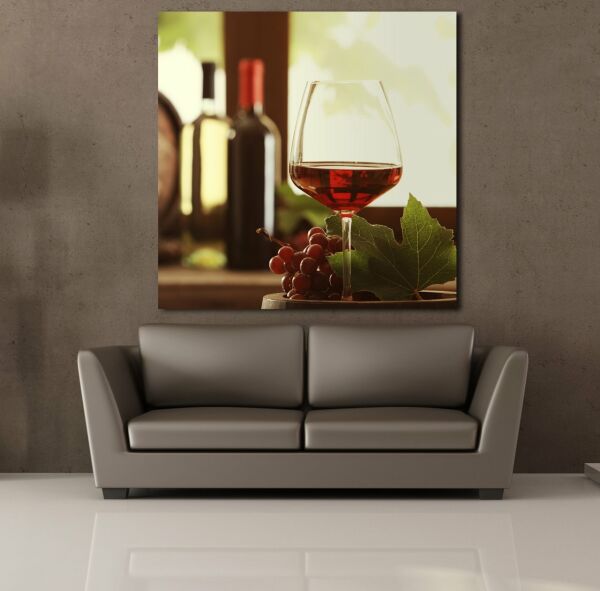 KADEHTEKİ KIRMIZI ŞARAP KANVAS TABLO