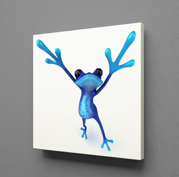 MAVİ KURBAĞA KANVAS TABLO