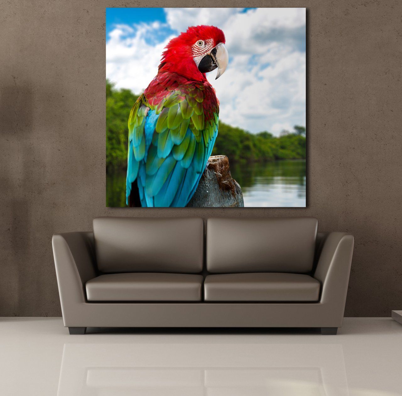 RENKLİ PAPAĞAN KANVAS TABLO
