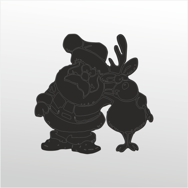 Folyo Sticker Noel Baba Ve Yol Arkadaşı