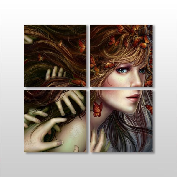 Anime Kadın Kanvas Tablo