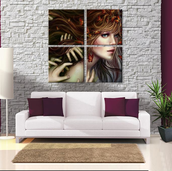 Anime Kadın Kanvas Tablo