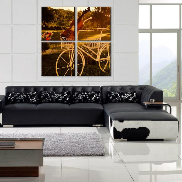 Bisiklet Ve Keman Kanvas Tablo