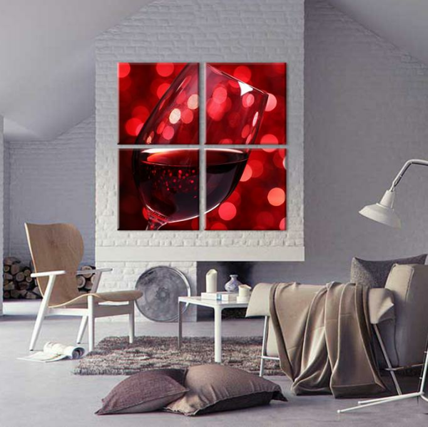 Kırmızı Şarap Kanvas Tablo