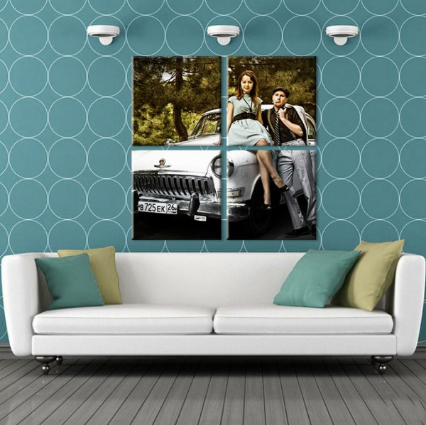 Klasik Araba Kanvas Tablo