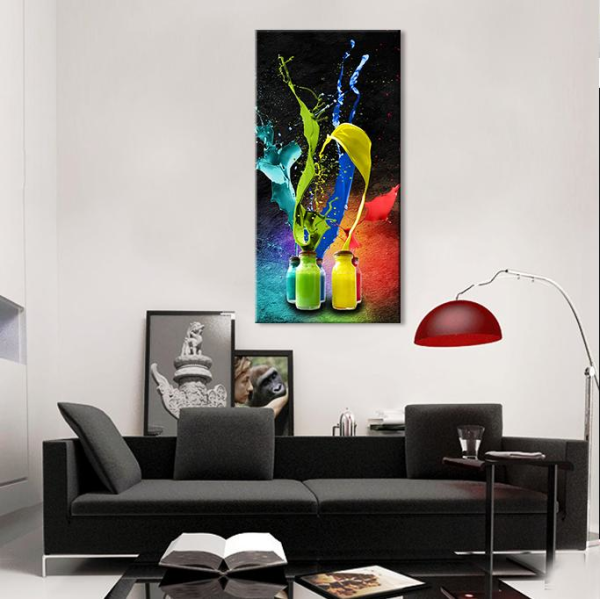 Naturel Boya Şişeleri Kanvas Tablo