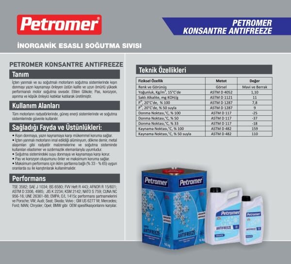 PETROMER ANTİFRİZ -56 C 3 LT